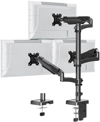Triple Monitor Mount Fits Max 32" Computer Screen Triple Stand by ERGOFOCUS