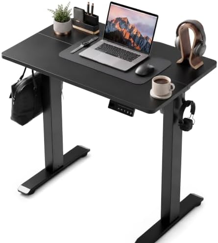 Claiks Electric Standing Desk, 32x19 Inch, Black by CLAIKS