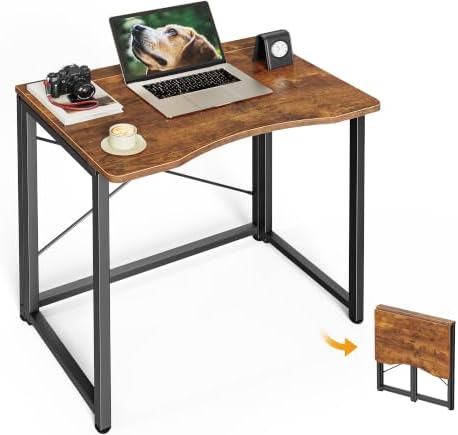 Huuger Folding Desk for Small Spaces, 23.6 Inch Foldable Computer Table by Huuger