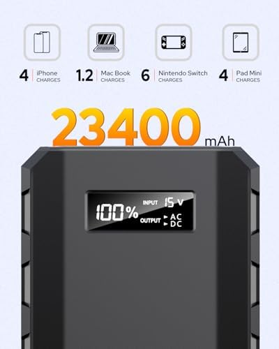 SinKeu 23400mAh/86.58Wh Portable Power Bank with AC Outlet - Image 2