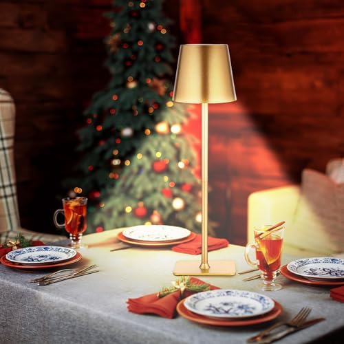 Retisee 12 Pack Cordless Table Lamp Portable Rechargeable Lamps, Gold - Image 6