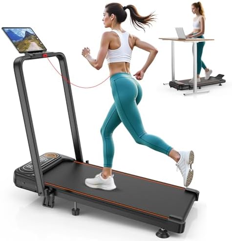 Walking Pad with 10% Incline, Upgrade 3.5HP Low Noise Treadmill with Handle Bar, Rayspace Portable Under Desk Treadmills for Home/Office, 350lbs Capacity, Remote Control & Transparent LED Display by RayspaceMakesFitnessEasy