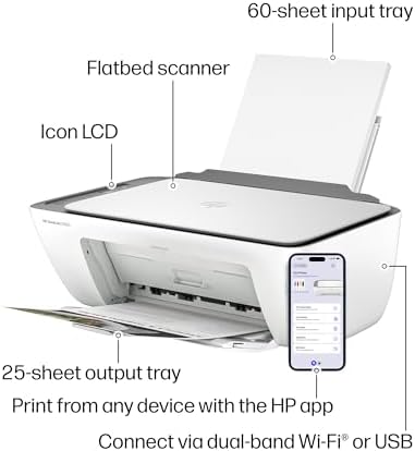 HP DeskJet 2923 Wireless All-in-One Color Inkjet Printer, Scanner, Copier, 6 Month Trial of Instant Ink Included, AI-Capable (B18JWA) - Image 5