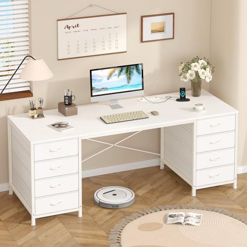 60 Inch Computer Desk with 8 Drawers for Home Office, Bedroom, Living Room by YomiluveDesign