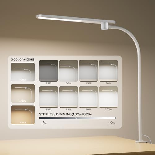 Honeywell HJ2 Clip On LED Desk Lamp with Clamp, Adjustable Reading Light - Image 2