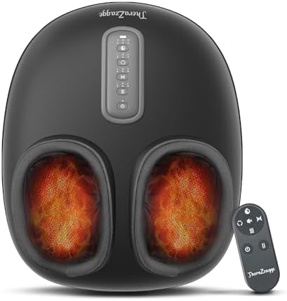 Shiatsu Foot Massager with Heat, Deep Kneading Compression by Therazzagge