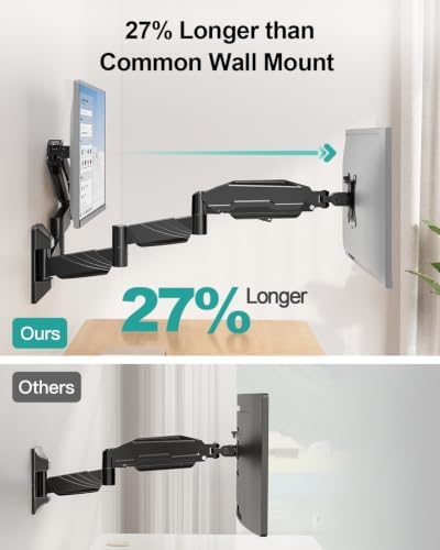 Long Arm Dual Monitor Wall Mount for 17-32", Max 27.1" Extension - Image 2