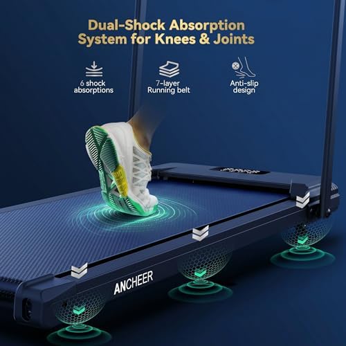 ANCHEER Walking Pads, 2 in 1 Under Desk Treadmill 2.5HP Compact Running Machine with Remote Control, 300lbs Weight Capacity for Home/Gym/Office,Ultra-Quiet, Installation-Free - Image 3