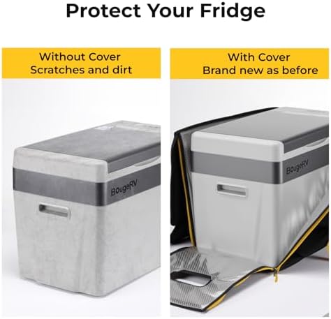 BougeRV 12 Volt Refrigerator With Cover 12V Car Fridge 30 Quart Portable Freezer Compressor Cooler Compressor Freezer, 12/24V DC 110~240V AC, -8℉~50℉ for Truck RV SUV - Image 3