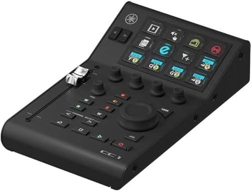 Yamaha CC1 USB Controller for Elgato Stream Deck system and DAWs, 12 Assignmable LCD Keys, Motorized Fader, AI knob, Full transport Section, Foot Controller Input CC1 by Unknown