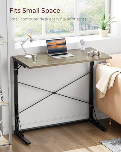Vantic 31.5" Folding TV Tray Table for Eating on Couch Extra Large, Greige - Image 5