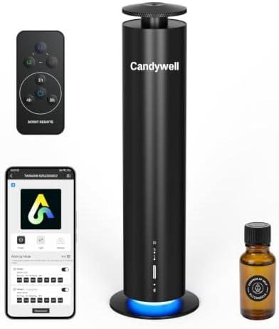 Smart Waterless Diffuser, Essential Oil Diffuser for Large Room by Candywell