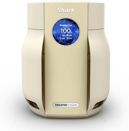 Shark BreatheClear Compact Pro Smart Air Purifier, HP062YL, Butter by Shark