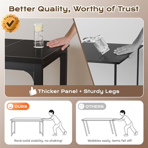 Huuger 63 x 24 inch Desk with Power Outlets & 0.95 Inch Thicker Desktop - Image 6