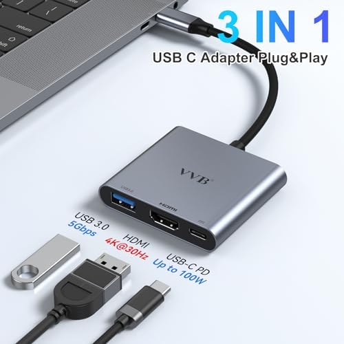USB C to HDMI Adapter,USB-C Adapter Hub Multiport Digital AV Converter - Image 2