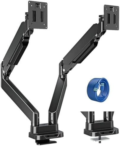 Dual Monitor Mount Fits Max 39" Computer Screen by ERGOFOCUS