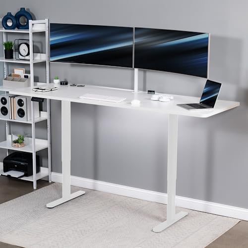 VIVO White 83 x 30 in Standing Desk, DESK-KIT-E2W84-30W - Image 2