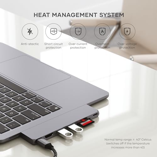 Satechi 7-in-1 USB-C Hub Pro Slim, 4K HDMI, USB 3.2 Gen 2, Space Gray - Image 5