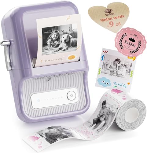 NIIMBOT B21 Pro Sticker Printer, 300DPI, Fun APP, Portable Inkless Label Printer, Bluetooth Sticker Maker for DIY Crafts, Notes, Scrapbook, Photo, Custom Labels & Gifts,Home Organization (Violet) by NIIMBOT%C2%AE