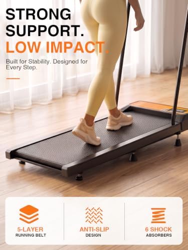 Under Desk Treadmill with Incline, Portable Walking Pad with Handlebar - Image 2
