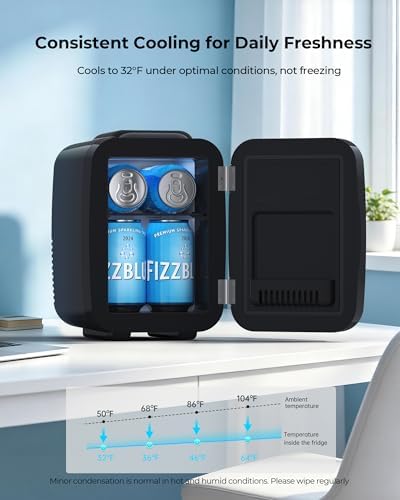 BEICHEN Mini Fridge 4 Liter/6 Can Portable Compact Refrigerator - Image 5