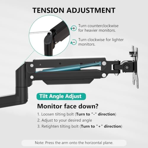 WALI Extra Tall Monitor Mount for 13-40 inch Computer Screens, up to 22 lbs - Image 7