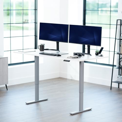 VIVO White 71 x 36 in Standing Desk, DESK-KIT-1G7W-36 - Image 2