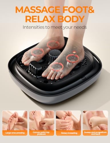 Foot Spa with Heat & Massage, Collapsible Foot Bath with Bubbles - Image 3