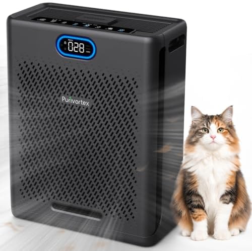 Purivortex HEPA Air Purifiers for Home Pets, Up to 2,640 Sq Ft, PX700 Black by Purivortex