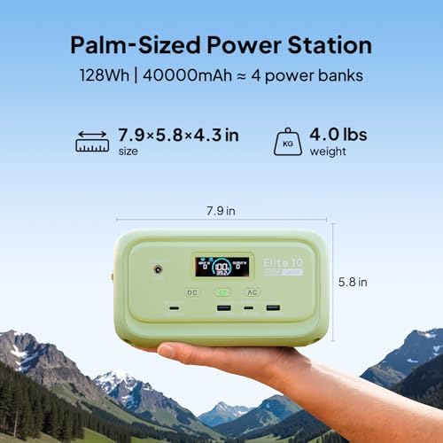 BLUETTI Elite 10 Mini Portable Power Station, 128Wh 200W Solar Generator - Image 3