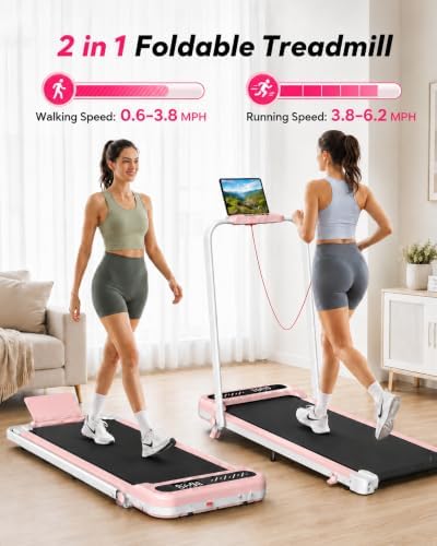 Cardirun Walking Pad with Incline and Stable Handle Bar, Foldable Treadmill - Image 3