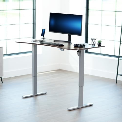 VIVO Rustic Vintage Brown 63 x 32 in Standing Desk, DESK-KIT-1G1N - Image 2