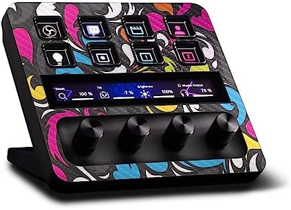 MightySkins Carbon Fiber Skin Compatible with Elgato Stream Deck + - Swirly | Protective, Durable Textured Carbon Fiber Finish | Easy to Apply, Remove, and Change Styles | Made in The USA by MIGHTY+SKINS