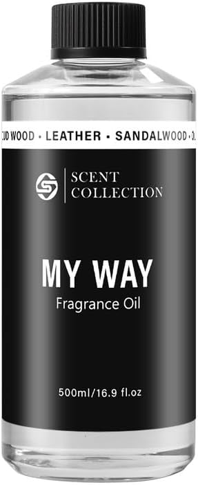 Luxury Hotel Scent My Way Diffuser Oil (500ml/16.9Fl oz) - Essential Aromatherapy for Large Room & Home - Premium Fragrance Oil Blend for Ultrasonic & Waterless Diffusers - Sandalwood, Cedarwood, Iris by scentcollection