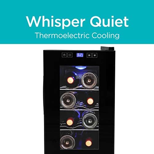 BLACK+DECKER 8-Bottle Thermoelectric Wine Cellar, BD60026, Black - Image 4