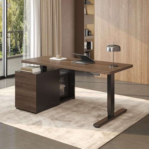 FLEXISPOT 60" Executive Standing Desk with Drawers & CPU Cabinet by Unknown