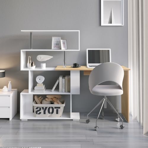 Mondeer 41.7" L-Shaped Desk with 4-Tier Shelves for Home Office - Image 7