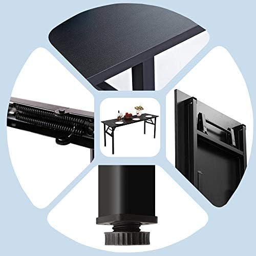 Need Office Computer Desk 62 Inch Sturdy Folding Laptop Table Black - Image 4