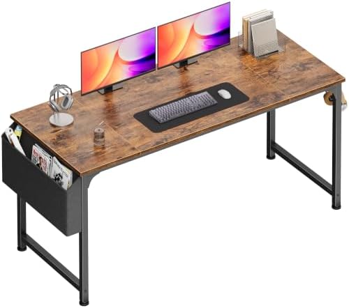 PRAISUN 55'' Computer Desk with Fabric Storage Bag by PRAISUN