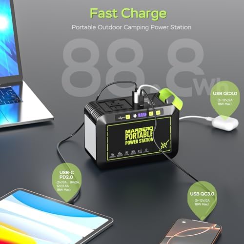 MARBERO Solar Powered Generator 88Wh, 120W Surge with 25W Solar Panel Kit - Image 4