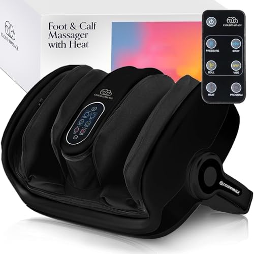 Cloud Massage Shiatsu Foot Massager with Heat, Standard Size, Black by CloudMassage