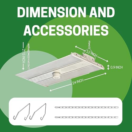 E2 LIGHTING 2FT Linear High Bay Light, Warehouse & Shop, Dimmable, 2 Pack - Image 6