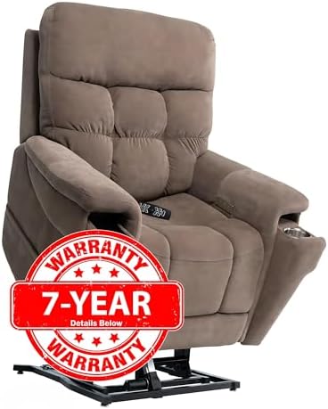 Pride Viva Lift Ultra Power Recliners - Lift Chair for Adults, 400 Lbs Weight Capacity, Lithium Battery Backup, 22.5" W x 21" D Comfort Seat, Medium, Trento Brown - PLR4955M - Image 3