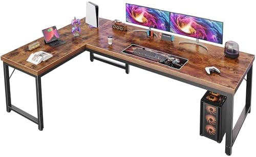 Huuger 63 Inch L Shaped Desk with 0.95 Inch Thicker Desktop by Huuger