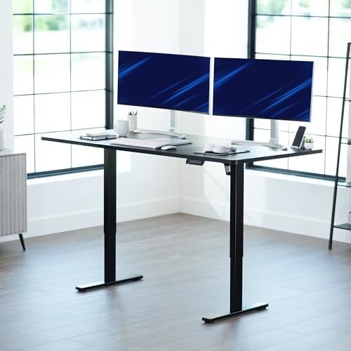 VIVO Black 71 x 36 in Standing Desk, DESK-KIT-1B7B-36 - Image 2