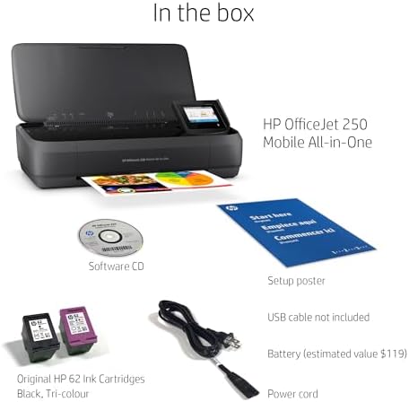 HP OfficeJet 250 Portable Printer with Wireless and Mobile Printing (CZ992A) (Renewed) - Image 7