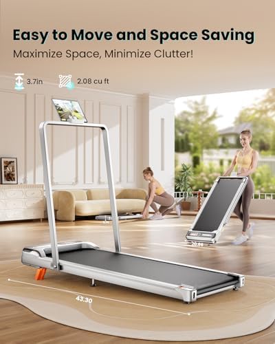 Abonow Walking Pad with Handle Bar - 2 in 1 Under Desk Treadmill - Image 6