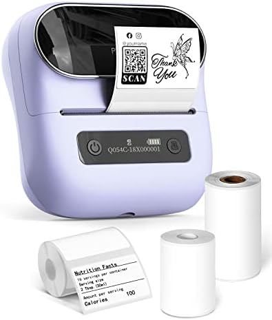 Phomemo Label Maker, Bluetooth Thermal Printer for Barcode, Address, Home, Mailing, Small Business,Clothing, Portable Label Maker Machine with 3 Label by Phomemo