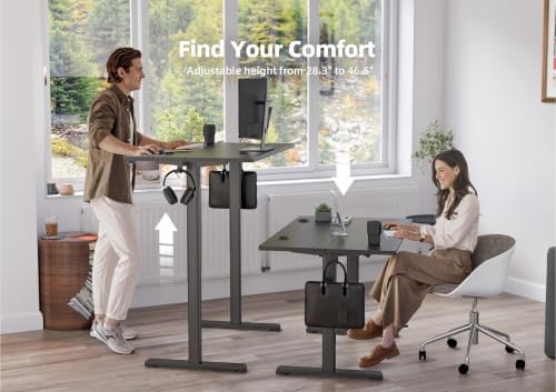 YDN 55 x 24 Inch Black Electric Standing Desk - Image 5