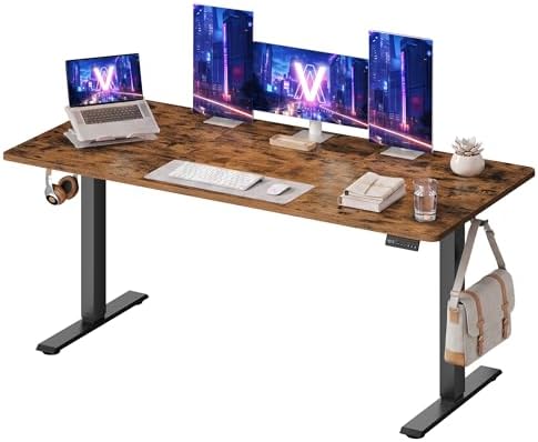 VASAGLE Electric Standing Desk, Height Adjustable, 63 x 27.6 Inches by VASAGLEbySONGMICSHOME
